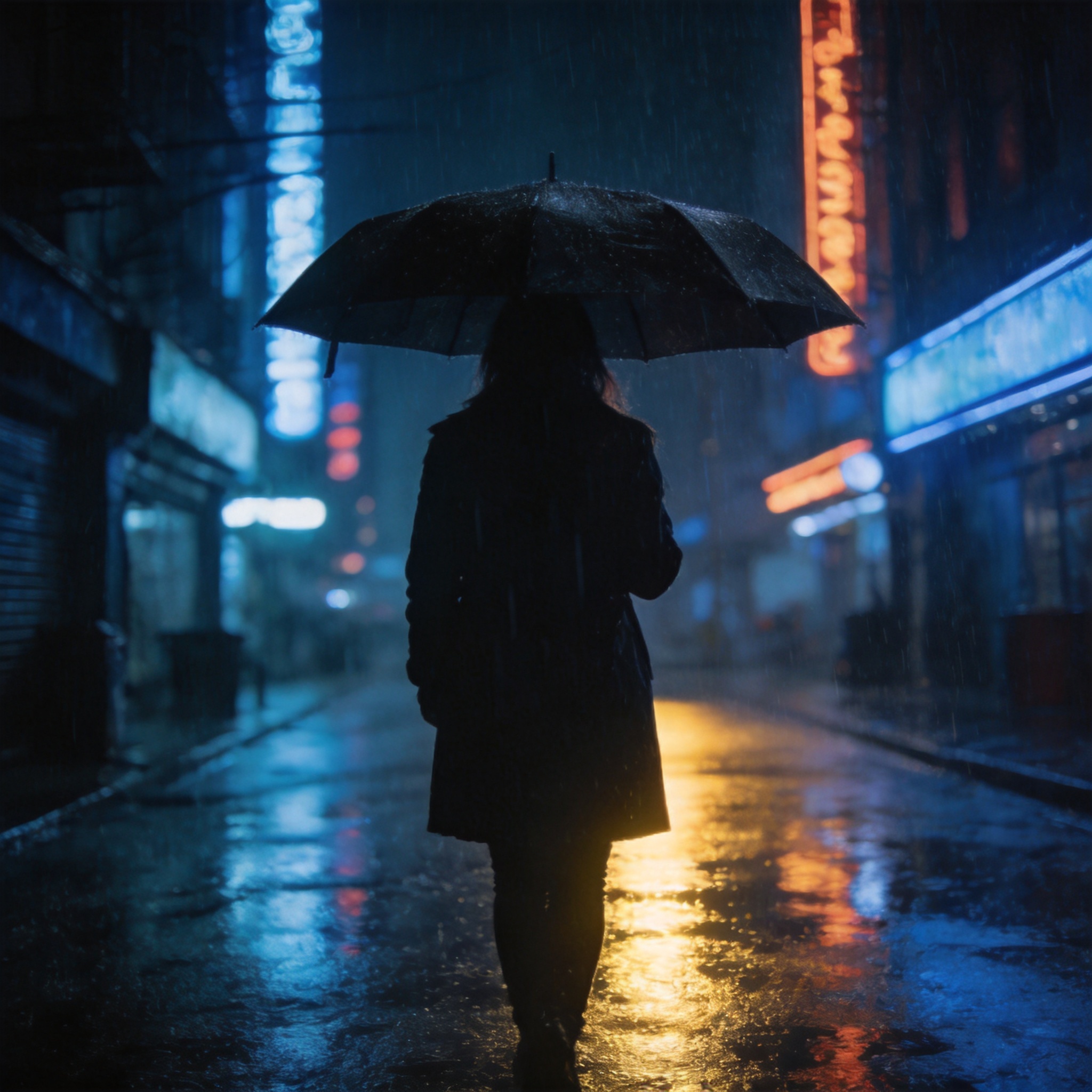 黄果短剧《雨夜伞下》海报